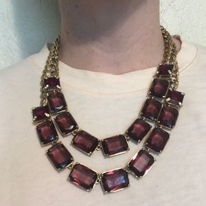 Kate Spade Purple and Red Gemstone necklace
